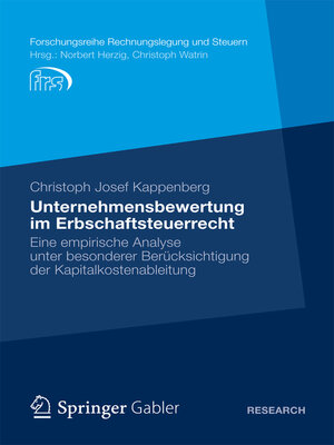 cover image of Unternehmensbewertung im Erbschaftsteuerrecht